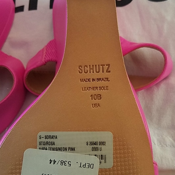 SCHUTZ neon pink Soraya heels sexy NIB - Picture 9 of 9